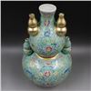 Image 4 : A FAMILLE VERTE DOUBLE GOURD VASE QIANLONG MARK 17TH/C.