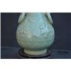 Image 4 : A GREEN GLAZE PEONY VASE MING DYNASTY.