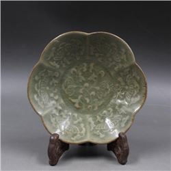 A CELADON LOTUS PLATE SONG DYNASTY 10TH/C.