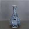 Image 1 : A BLUE & WHITE BOTTLE VASE MING DYNASTY.