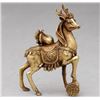Image 1 : A GILT BRONZE MONEY DEER STATUE QING DYNASTY.