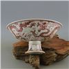 Image 4 : A WHITE & RED DRAGON DISH PLATE CHONGZHEN MARK 16TH/C.