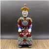 Image 1 : A PORCELAIN ENAMEL EMPEROR FIGURE QING DYNASTY.