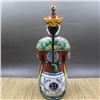 Image 3 : A PORCELAIN ENAMEL EMPEROR FIGURE QING DYNASTY.