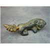 Image 1 : A BRONZE GILD BEAST STATUE QING DYNASTY.