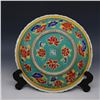 Image 3 : A FAMILLE VERTE CRANE PLATE YONGZHENG MARK 17TH/C.