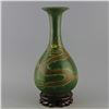 Image 1 : A GREEN DRAGON BOTTLE VASE MING DYNASTY.