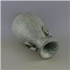 Image 3 : A GREY CRACKLE DOUBLE EAR VASE QING DYNASTY.