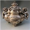 Image 1 : A SLIVER DOUBLE DRAGON CENSER XUANDE MARK 14TH/C.
