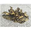 Image 1 : A GILT BRONZE 8-HORSE STATUE QING DYNASTY.