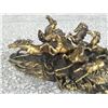 Image 4 : A GILT BRONZE 8-HORSE STATUE QING DYNASTY.