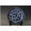 Image 1 : A BLUE & WHITE PEAR PLATE KANGXI MARK 17TH/C.