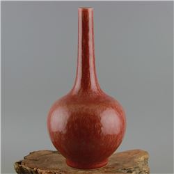 A SANG-DE BOEUF BOTTLE VASE KANGXI MARK 17TH/C.