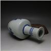 Image 3 : A BLUE & WHITE CHARACTERS VASE QING DYNASTY.