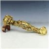 Image 2 : A GILT BRONZE DRAGON RUYI SCEPTER QING DYNASTY.