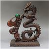 Image 1 : A BRONZE PLAY DRAGON STATUE QING DYNASTY.