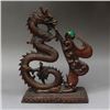 Image 2 : A BRONZE PLAY DRAGON STATUE QING DYNASTY.