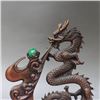 Image 3 : A BRONZE PLAY DRAGON STATUE QING DYNASTY.