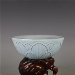 A SKY BLUE LOTUS BOWL MING DYNASTY.