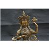 Image 4 : A GILT BRONZE BUDDHA FIGURE QING DYNASTY.