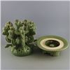 Image 4 : A GREEN PORCELAIN 9-DRAGON CENSER QING DYNASTY.