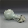 Image 4 : A SKY BLUE DOUBLE EAR DRAGON VASE MING DYNASTY.