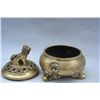 Image 4 : A GILT BRONZE BEAST CENSER MING DYNASTY.