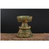 Image 1 : A OLD GREEN JADE LAMPSTAND MING DYNASTY.