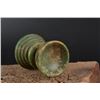 Image 3 : A OLD GREEN JADE LAMPSTAND MING DYNASTY.