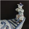 Image 7 : A BLUE & WHITE DRAGON & PHOENIX PILLOW XUANDE MARK 14TH/C.
