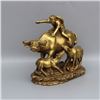 Image 2 : A GILT BRONZE BULL RIDE STATUE QING DYNASTY.