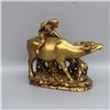 Image 3 : A GILT BRONZE BULL RIDE STATUE QING DYNASTY.