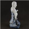 Image 2 : A BLUE & WHITE PORCELAIN BUDDHA FIGURE QING DYNASTY.