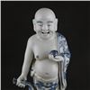 Image 4 : A BLUE & WHITE PORCELAIN BUDDHA FIGURE QING DYNASTY.