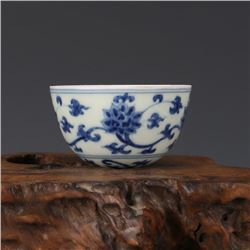 A BLUE & WHITE LOTUS BOWL CHENGHUA MARK 14TH/C.