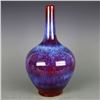 Image 1 : A RED GLAZED BOTTLE VASE QING DYNASTY.