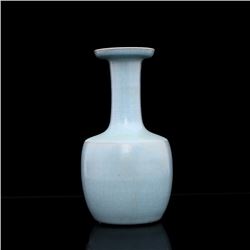 A SKY BLUE BOTTLE VASE MING DYNASTY.