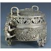 Image 3 : A SILVER DOUBLE BEAST CENSER MING DYNASTY.