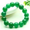 Image 3 : A NATURAL GREEN JADE BEAD BRACELET.