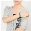 Image 4 : A NATURAL GREEN JADE BEAD BRACELET.