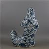 Image 3 : A BLUE & WHITE EMPEROR STATUE QING DYNASTY.