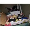 Image 1 : 2 TRAYS OF COLELCTABLES, MARIONETTE, COFFEE MAKER,WATER BOTTLES