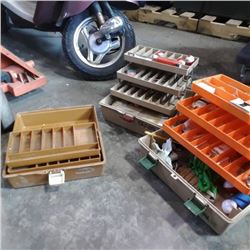 3 tackle boxes with contents