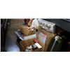 Image 1 : 5 BOXES OF CHRISTMAS DECOR, RIBBON, WRAPPING PAPER