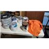Image 1 : Lot of shop coat primer and other paint with 2 pairs of coveralls