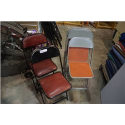 5 METAL FOLDING CHAIRS