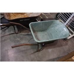 GREEN PLASTIC WHEEL BARROW