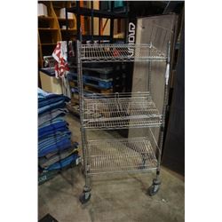 3 TIER CHROME ROLLING RACK