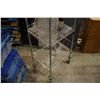 Image 4 : 3 TIER CHROME ROLLING RACK
