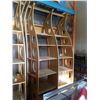 Image 1 : APPROXIMATELY 127 inches tall 70 inches wide 51 inches deep LARGE WOOD RETAIL DISPLAY SHELF UNIT - A